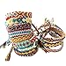 RIMOBUL Nepal Woven Friendship Bracelets - 12 pack