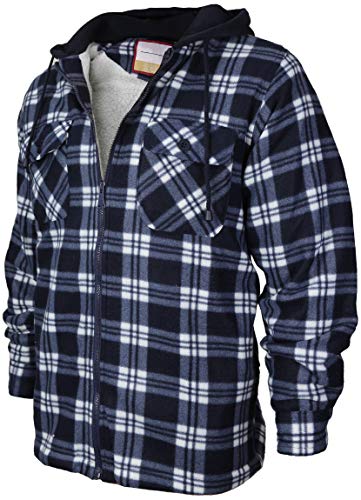 Plaid Sherpa Hoodie ژاکت 