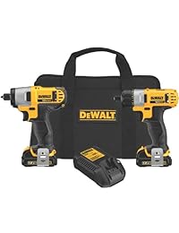 DEWALT - Juego de destornillador inalámbrico de 12 V y destornillador de impacto (DCK210S2)