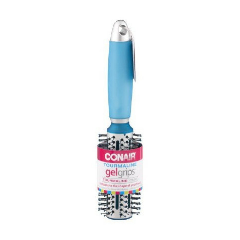 Conair Brush Gel Grips Soft Gel Handle Round Tourmaline