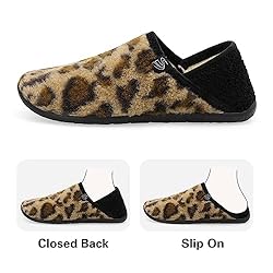 Fuzzy House Slippers for Women Men Indoor Closed