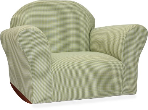 KEET Roundy Rocking Kid's Chair Gingham, Green