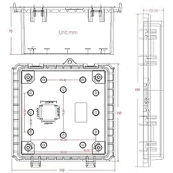 MAKERELE Electrical Junction Box,Hinged Cover