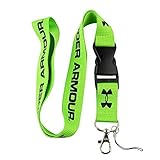 Green & Black Logo Keychain Key Chain Black Lanyard Clip with Webbing Strap Quick Release Buckle (PCK-004)