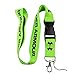 Green & Black Logo Keychain Key Chain Black Lanyard Clip with Webbing Strap Quick Release Buckle (PCK-004)