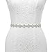 AW Crystal Wedding Dress Belt Women's Rhinestone Sash Belt, 17 x 1 inch, White