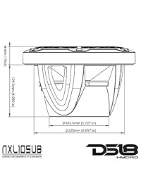 Subwoofer DS18 resistente a la intemperie con luces RGB integradas, blanco