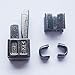2 Sets Gun Metal #5 Metal Zipper Head Sliders Retainer Insertion Pin Repair Kit