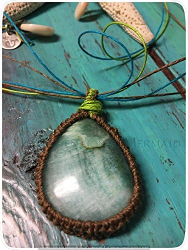 Large Larimar Teardrop Necklace