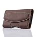 2 Pack iNNEXT 8 Pouch Case, Universal Premium Horizontal Leather Case Pouch Holster w/Magnetic Closure w/Belt Clip Holster and Belt Loops for X 7 6S 6 4.7 inch (Brown/Black)