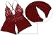 Avidlove Women Teddy Lace Bodysuit Halter Mesh Babydoll Underwear Pant Dress Red XL