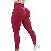 POWERASIA Seamless Impact Leggings Hidden Scrunch Butt Lifting Leggings for Women Booty Workout Tights Mid Low Waist Tummy Control Compression Fitness Gym Womens V Back Yoga Pants