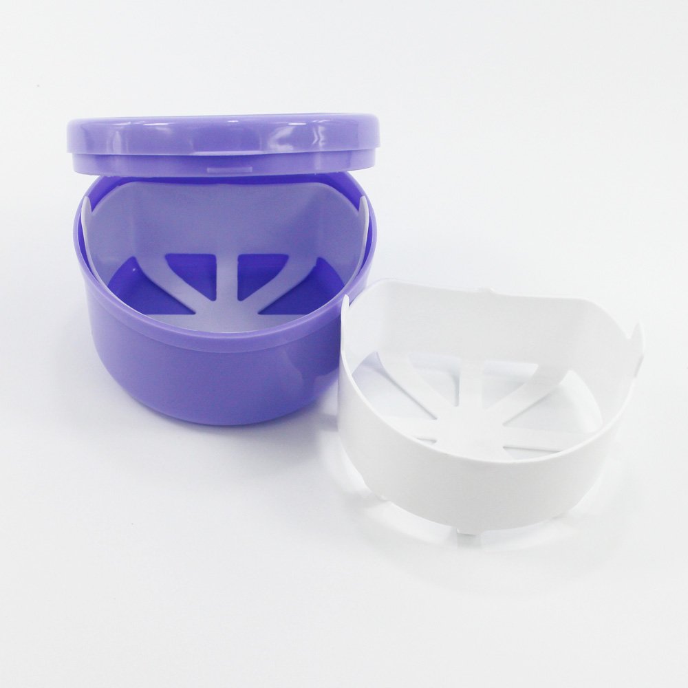 KaLaiXing brand Denture Bath - Storage Container for Soaking Dentures, Retainers & other Dental Appliances--purple: Industrial & Scientific