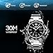 cofuo Mens Stainless Steel Band Analog Quartz Watch Dress Wrist Unique Business Casual Waterproof Watches Classic Calendar Date Window - Black