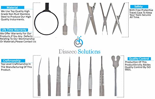 image for Disseco Solutions 26 Pcs Advanced Dissection Kit for Biology, Anatomy 