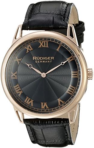 Rudiger Men's R2800-09-007 Ulm Analog Display Quartz Black Watch