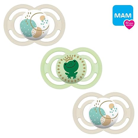MAM Perfect Day Silikon Schnuller 6-16 Uni // 3er Set // inkl. 3 Sterilisiertrasportboxen