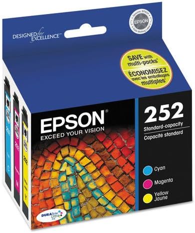 Epson T252520 DURABrite Ultra Standard-Capacity Color Ink Cartridge, Multipack (C/M/Y - 252)