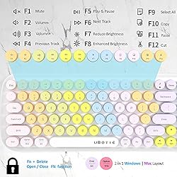 UBOTIE Colorful Bluetooth 100Keys