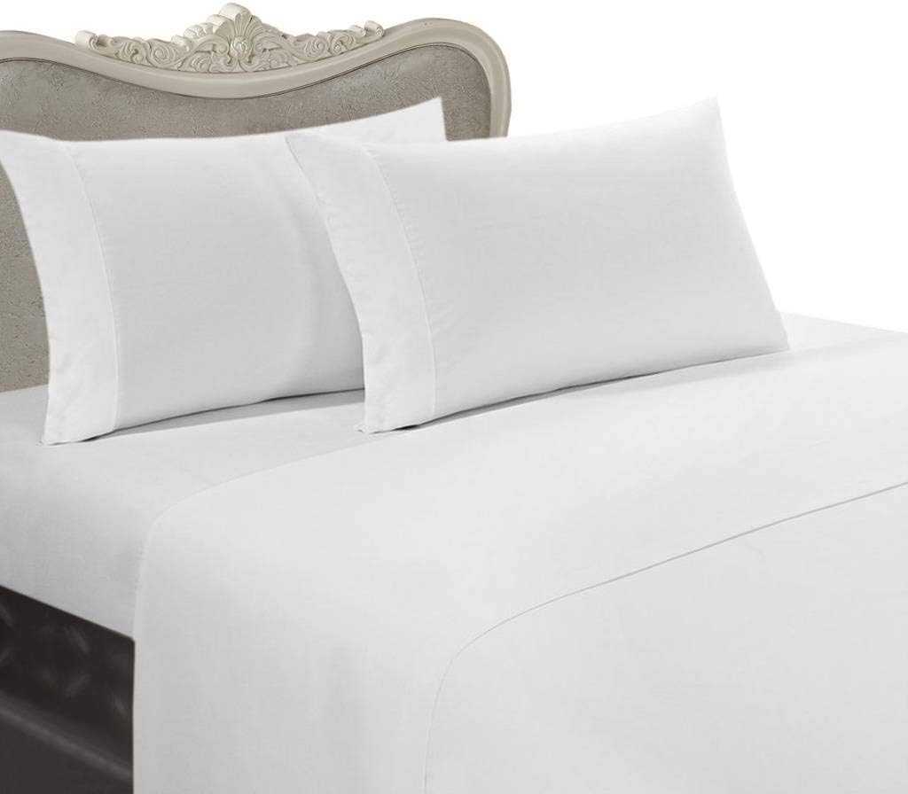Italian 800 Thread Count Egyptian Cotton Sheet Set Deep Pocket, Queen, White, Premium Italian Finish