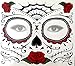 Red Roses Day of the Dead Sugar Skull Temporary Face Tattoo Kit - Pack of 2 Kits - SALE!