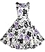 TOTINA Vintage 1950's Floral Spring Garden Party Picnic Dress Party Cocktail Dress