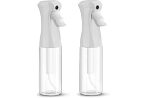 FZE Continuous Spray Bottles 2 pack 300ml with Ultra Fine Mist for Hair spraying, Watering Plants, Durable Solution and Your Go-To Kitchen Companion for Everyday Use.[ Spray Stream 2]