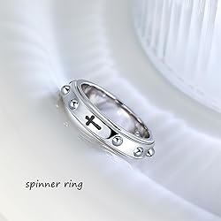 LYTTMAB 6MM Sterling S925 Silver Rosary Spinner