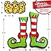 Bigtime Signs XL Reflective Christmas Car Elf Legs Magnet Set - 5-Piece Magnetic Christmas Decorations for Cars with Jingle Bells - Fun Automotive Decor for The Holidays - Magnetic Elf Legs and Bells