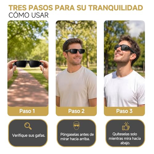 Plastic Solar Eclipse Glasses Approved ISO 12312-2 & CE Certified - Safe for Direct Observation - Glasses for Viewing Solar Eclipses - AAS Listed - Total Eclipse 2026