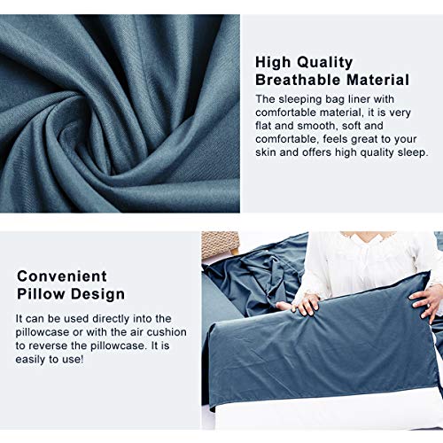 Sleeping Bag Liner Travel Camping Sheet Lightweight Breathable Cotton