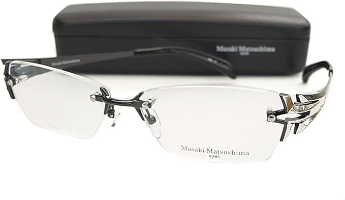 Amazon Masaki Matsushima マサキマツシマ 眼鏡 メガネフレーム Mf13 4 フチナシ 伊達メガネ 度ナシ薄型1 60 Uvカット レンズ付き ファッション眼鏡 通販