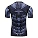 Red Plume Men's Compression Sport Tight Bat Running T Shirt
