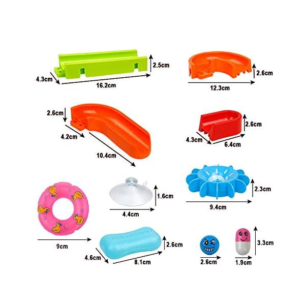 Nuheby-Bath-Toys-Bath-Track-Game-Shower-Toys-Bath-Watermill-Toy-Bath-Time-Multicoloured-Diy-Sucking-Orbit-with-Suction-Cups-Kids-Boys-Girls-Toys-3-4-5-Years-Old Nuheby Bath Toys Bath Track Game Shower Toys Bath Watermill Toy Bath Time Multicoloured Diy Sucking Orbit with Suction…