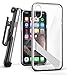 Encased iPhone X Belt Clip Case [Reveal Series] Premium Clear Back Cover with Holster Clip for Apple iPhoneX/iPhone Xs (2017/2018 Release) Crystal Grey