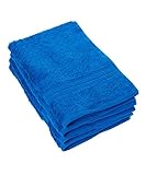 Goza Towels Cotton Hand Towels, 16 by 28 inch (4 Pack) (Royal Blue)