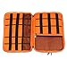 tearplex BUBM Large Double Layer Electronics Accessories Bag Travel Gear Organizer Phone Charger Cable Storage Bag (Grey&Orange)