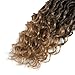 Goddess faux locs wavy curly faux locs crochet hair with curly ends synthetic hair extension(24inch,1B-27)
