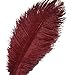 Sowder 20pcs Natural 10-12inch(25-30cm) Ostrich Feathers Plume Wedding Centerpieces Home Decoration(Burgundy)