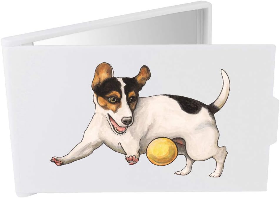 Azeeda 'Playing Jack Russell' Compact / Travel / Pocket Makeup Mirror (CM00018058)