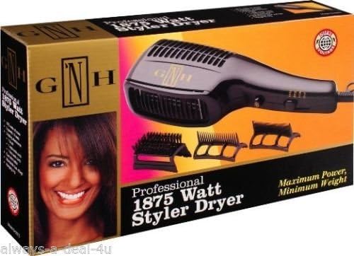 Gold N Hot Gh2275 Professional 1875 Watt Styler Dryer with Comb Attachments by Gold N Hot