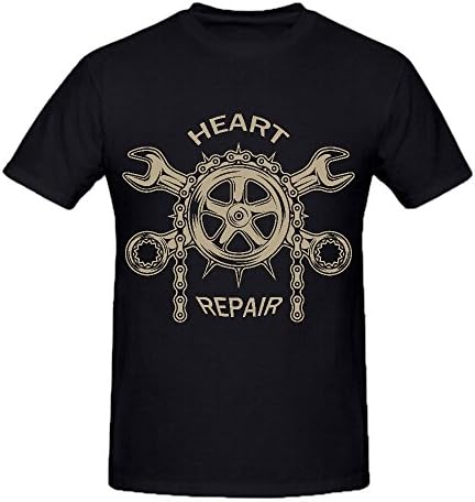 Comfortable Heart Repair T Shirts Men Black Cute