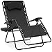 Best Choice Products Oversized Folding Zero Gravity Outdoor Reclining Lounge Patio Chair w/Cup Holder - Black