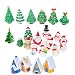 24 Pcs Miniature Resin Toys Christmas Tree Snowman Santa Claus Houses Figurines Fairy Garden Landscape Ornament Crafts primary