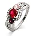 Sterling Silver Personalized 3 Stone Infinity Swirl Simulated Birthstone Mother's Ring, Sizes 5 to 9