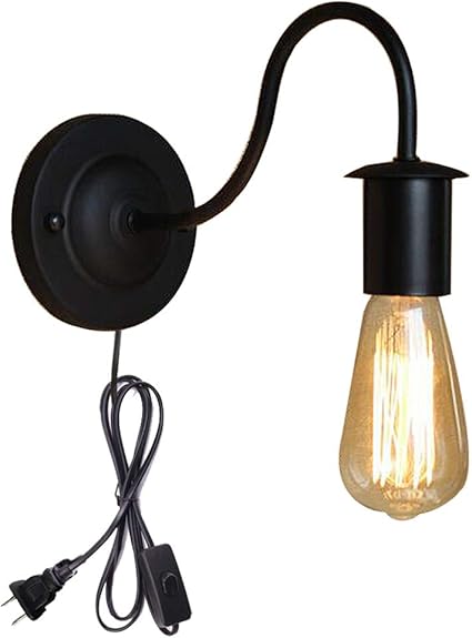 Amazon Fsliving ブラケットライト コンセント式 On Offスイッチ付き レトロ アンティーク調 おしゃれ 玄関ライト E26口金 電球別売り Fsliving ブラケットライト 通販