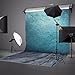 MOHOO 5x7ft Silk Photography Backdrop Background Photo Studio Prop Ocean Blue Backdrop 1.5x2.1M