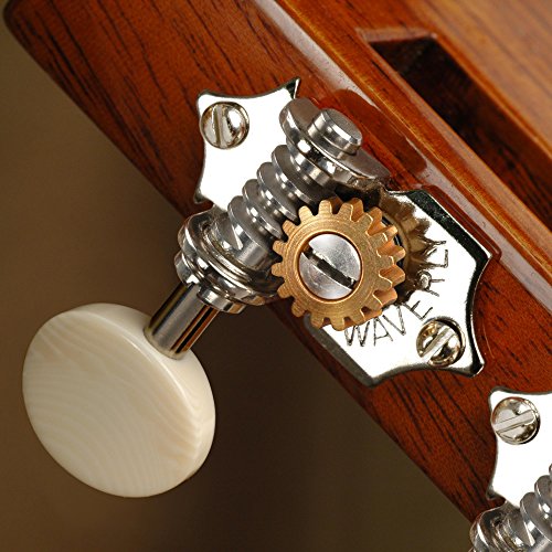 Waverly Guitar Tuners with Ivoroid Knobs, for Slotted Pegheads, Nickel, 3L/3R