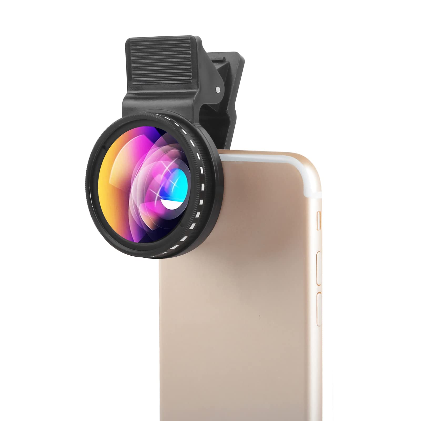 37mm Adjustable ND Lens Filter,ND2‑400 ND Filter with 1‑9 Gears Reduce Light,Adjustable Clip-On Cell Phone Camera Lens Reduce Light Filter,ND2‑400 Neutral Density for Different Brand Phones