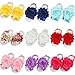 ZHW Baby Girls Infant Barefoot Sandal Shoes Foot Flowers Footwear(9 Pairs)